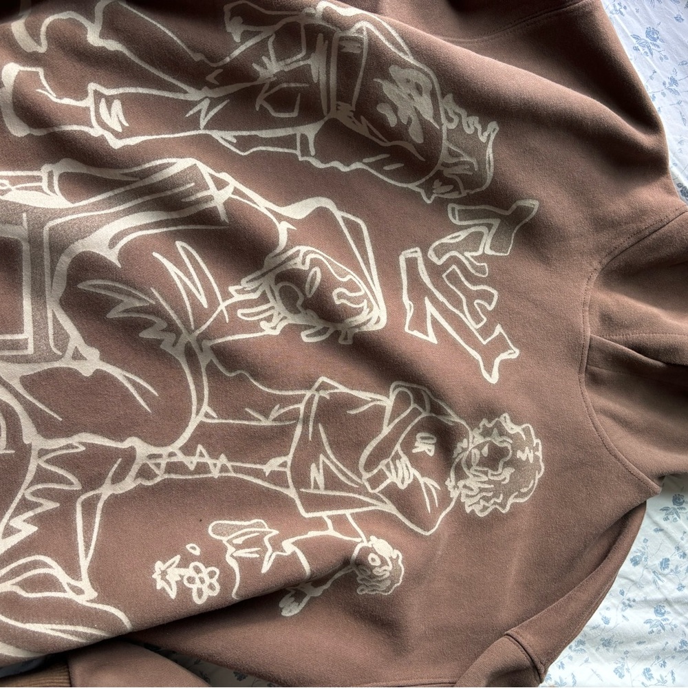 Brown Graphic Hoodie